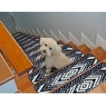 thumbnail image 1 of Stair Treads 9 inch by 28 inch by sussexhome Monument Collection Trellis Design Vibrant and Soft Stair Treads, Navy & White, Pack of 13 [100% Polypropylene], 1 of 3