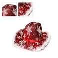 thumbnail image 5 of Glittering Christmas Cowboy Hat for Holiday Celebration Carnival Party Headwear Festival Accessories Cosplay Cowgirl Hat, 5 of 6