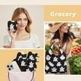 thumbnail image 6 of 5 Pack Foldable Shopping Bag,Black Halloween Ghosts Reusable Grocery Bags with Pockets,Large Reusable Tote Bags with Handles Waterproof & Lightweight, 6 of 6