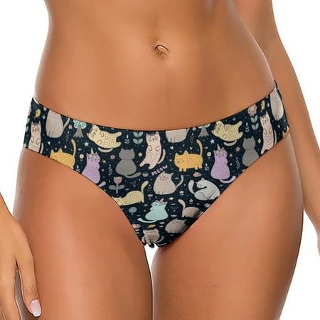 

Lovely Cats Women s Thongs Sexy T Back G-Strings Panties Underwear Panty
