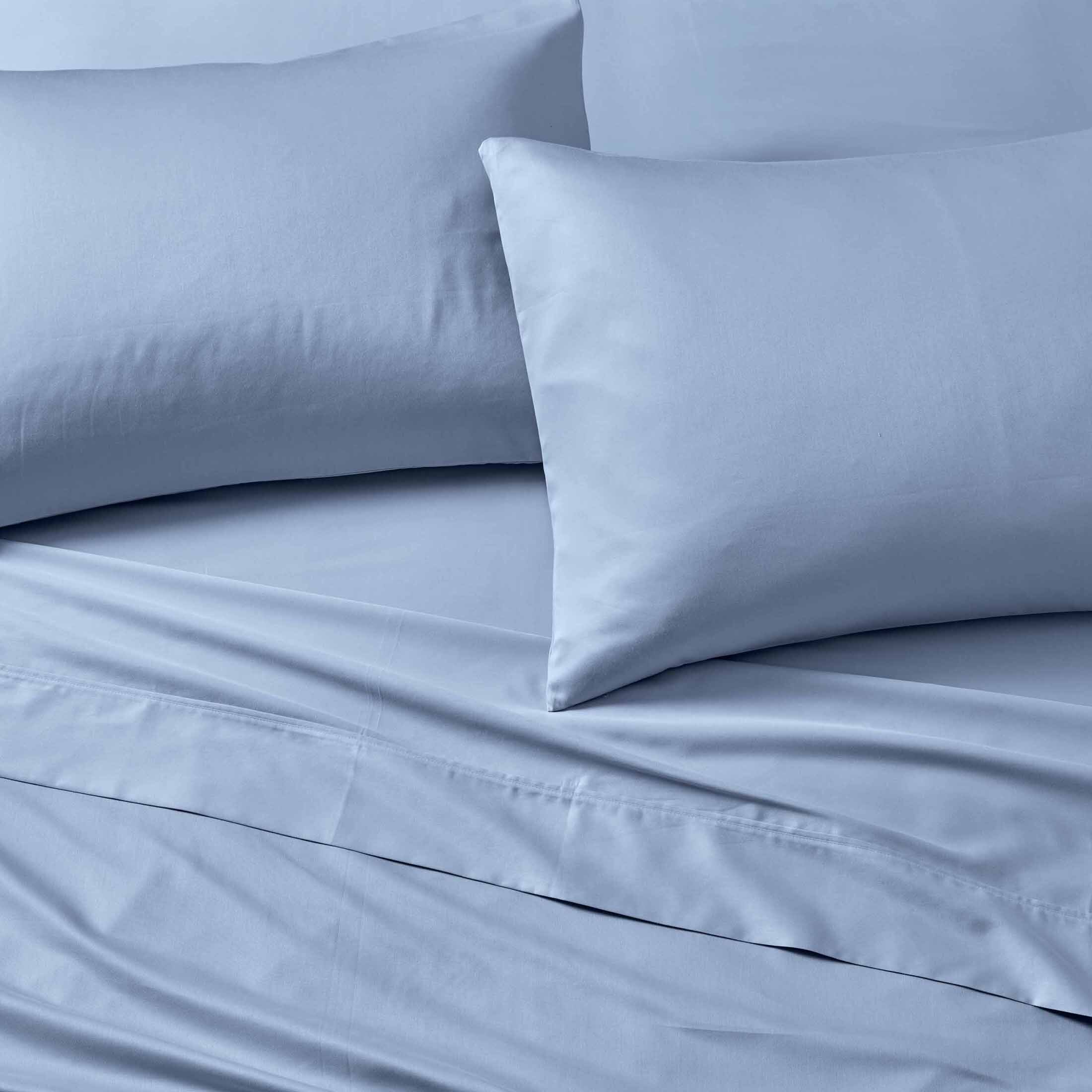 Better Homes & Gardens 100% Cotton Sateen 300 Thread Count Sheet Set, Full, Blue Water - image 2 of 6