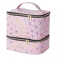 thumbnail image 2 of Gazechimp Double Layer Carrying Bag Container Cosmetic Case Nail Polish Organizer Case Pink, 2 of 6
