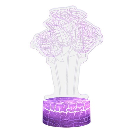 

WMYBD Valentines Day Gifts Valentine s Day 3D Night Light LED Colorful 7-Color Desk Lamp Bedroom Home Decor Gift Valentines Day Decor