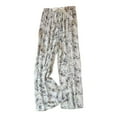 thumbnail image 2 of Tnhcen Plus Size Women's Retro Floral Print Cotton Wide Leg Trousers - Loose Fit Long Pants for Casual Wear & Sleep Breathable & Comfy Wide Leg Pants for Women Free Size, 2 of 3
