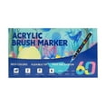 thumbnail image 3 of Acrylic Paint Markers,Acrylic Brush Markers Paint Pens, No Bleed Paint markers for Fabric,Wood,Rocks,Canvas Painting,Glass,Ceramic,Art Craft Supplies(60 Colors), 3 of 9