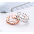 thumbnail image 3 of Womens Twist Chain Ring Micro Inlaid Zircon Index Finger Retro Plated Alloy Fashion Jewelry Accessory Gemstone, 3 of 6