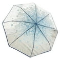 thumbnail image 4 of Paraguas plegable de burbujas transparente, compacto, para mujer, mango largo, transparente Azul, 4 of 8