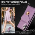 thumbnail image 3 of Crossbody Wallet Women Case for Samsung Note 10 Plus,Credit Card Holder with Should Strap,Premium PU Leather Purse Metal Buckle Folio Flip Cover for Samsung Galaxy Note 10 Plus, Purple, 3 of 8