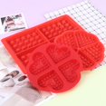 thumbnail image 1 of Molde para gofres Diy, modelo antiadherente para hacer pasteles en la cocina, accesorios para hornear, molde para gofres en forma de corazón de 4 cuadrados, 1 of 2