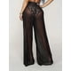 thumbnail image 2 of Boho High Waist Wide Leg Mesh Trousers for Women Beachwear Sheer Long Pants, 2 of 4