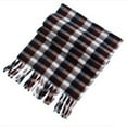 thumbnail image 2 of Soumake Unisex Winter Scarf Color Matching Plaid Print Tassel Thick Warm Soft Double-Sided Plush Long And Wide Keep Warm Neck Protection Lady Fall Scarf Fashion, 2 of 8
