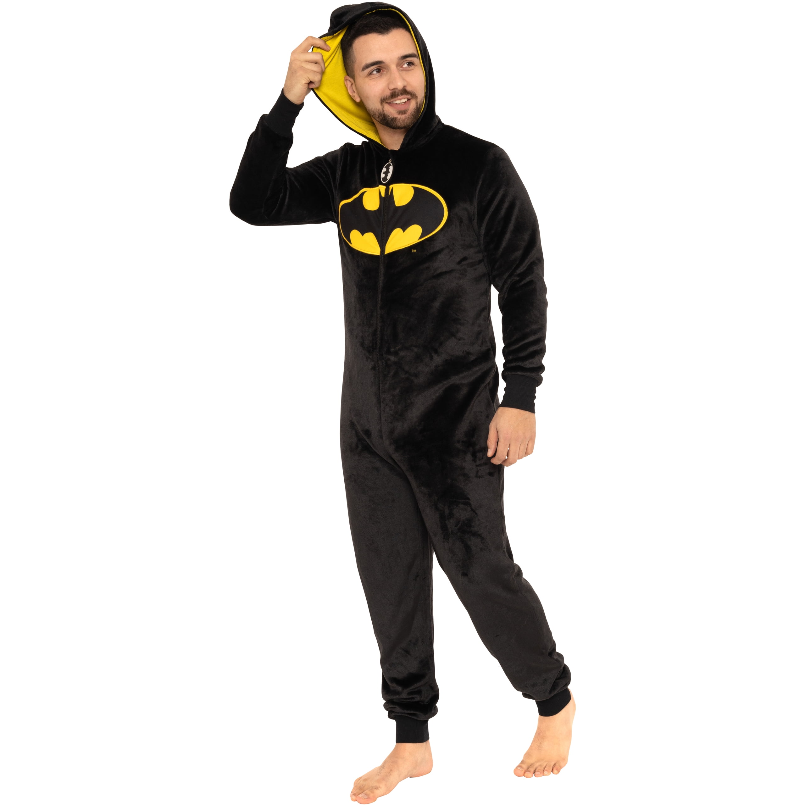 Batman Mens Onesie Black Sizes S-XXL