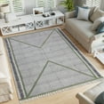 thumbnail image 2 of Casavani Outdoor Rug Hand Made Boho Durrie,Green 4x15 Ft, 2 of 6