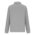 thumbnail image 4 of 3/4 Sleeve Sweatshirt for Women Quarter Zip Neck Sweatshirts Hoodies Modern Solid Casual Tops Size S, 4 of 5