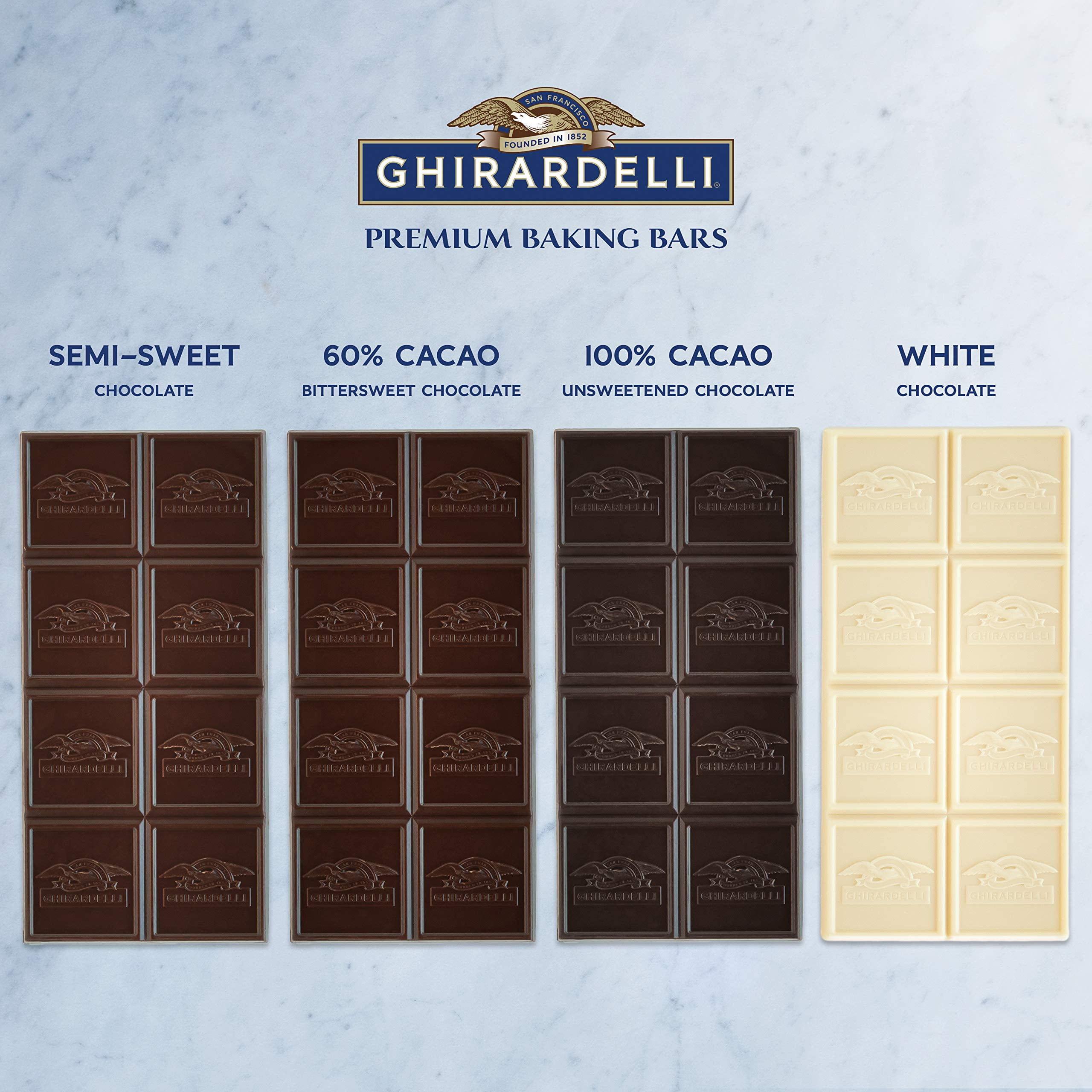 (Pack of 12) Ghirardelli Semi-Sweet Chocolate Premium Baking Bar, 4 oz