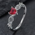 thumbnail image 5 of TNOBHG Red Heart Ring Women's Heart Rhinestone Hollow Out Electroplated Wedding Ring Red Heart Jewelry for Engagement Anniversary Valentine's Day, 5 of 8