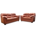 thumbnail image 2 of Sala de Piel Genuina Sofá y Love Seat ConfortoPiel  Toscana Terracota, 2 of 8