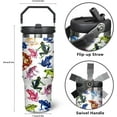 thumbnail image 5 of 30oz Frog Tumbler with Handle & Straw - Stainless Steel Vacuum Insulated Double-Wall Travel Mug - Leak Proof Lid & Swivel Handle - Coffee Cup Gift for Women, Men, All Seasons, 5 of 6