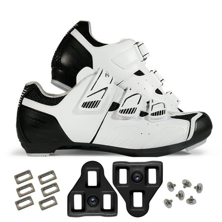 

Zol Stage Road Cycling Shoe 0 Degree Look Delta Cleats Included Compatible with Peloton (White 11.5)