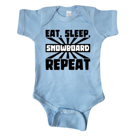 

Inktastic Eat Sleep Snowboard Repeat Gift Baby Boy or Baby Girl Bodysuit