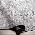 thumbnail image 6 of Hauteloom Tavas Machine Washable Area Rug - Oriental Traditional Medallion - Bohemian Vintage Distressed Carpet - Grey, Blue - 7'10"x10'2", 6 of 13