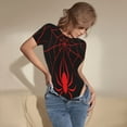 thumbnail image 3 of Balery Red Spider Women's Short Sleevee Crew Neck Bodysuit Tops Short Sleeve Tops Basic-Medium, 3 of 7
