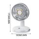 thumbnail image 3 of Ventilador de escritorio recargable con base redonda: ventilador de refrigeración portátil para el hogar, la oficina y uso en exteriores, alimentado por USB, funcionamiento estable y silencioso par, 3 of 6