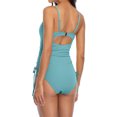 thumbnail image 2 of Women Ribbed One Piece Swimsuits Tie Side High Cut Bathing Suits, 2 of 6
