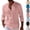 #01 Pink, variant on Cotton Linen Shirts for Men Long Sleeve Button Down Lapel Collar Tops Regular Fit Summer Daily Casual Shirts, #01 Gray, L