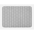thumbnail image 1 of Geometric Bath Mat, Modern Geometrical Hexagonal Image Stripes and Leaves Like Details Print, Non-Slip Plush Mat Bathroom Kitchen Laundry Room Decor, 29.5 X 17.5 Inches, Charcoal Grey White, Ambesonne, 1 of 2