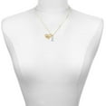 thumbnail image 2 of Delight Jewelry Silver-tone Stethoscope - Large Goldtone Lil Sister Heart Charm Necklace, 17.5"+2" Extender, 2 of 5