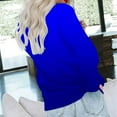 thumbnail image 3 of Admvng Sweatshirt for Women Fashion Loose Round-Neck Long Sleeve Pocket Blouse Tops，Size S-2XL, 3 of 6
