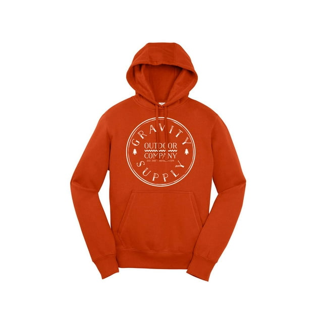 Gravity Chandail à Capuche Extérieur - Logo Blanc - Orange Profond - 2TG