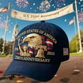 thumbnail image 4 of 250 Anniversary USA Hat, Eagle & Liberty Hat United States 250th Anniversary Hat Adjustable Bald Eagle Printed Patriotic Baseball Cap for Men Women, 4 of 8