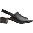 thumbnail image 3 of Clarks Elisa Lyndsey Open Toe Heel Women's Sandal Black Leather 26142655, 3 of 7