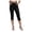 Black, variant on Audhol Capri Pants for Women, Pants for Women Elastic Waisted Summer Yoga Work Cropped Trousers with Pockets Womens Yoga Pants Black L