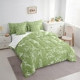 thumbnail image 3 of Manfei Ancient Dino 7-Piece Twin Bedding Sets,Wild Dinosaur Bedding Comforter Set,Green White Sheet Sets For Boys Teens,Super Cozy Room Decor Reversible, 3 of 8