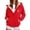 Red, variant on Bibifish Womens Fleece-Lined Full Zip Hoodies With Butterfly Print Hoodies With Side Pockets Relaxed Fit Casual Spring Daily Warm Wear Pullover Tops