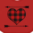 thumbnail image 4 of Inktastic Buffalo Plaid Valentines Day Heart Boys or Girls Baby Bib, 4 of 4