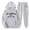Light Gray, variant on Men's Plus Size Long-Sleeved Letter Printed 2-Piece Sportswear Set – Casual Hoodie and Sweatpants