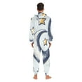 thumbnail image 7 of Moon and Stars Adult onesie Pajamas, Crystal Velvet Ultra Soft Warm Jumpsuit for Men and Women, 7 of 7