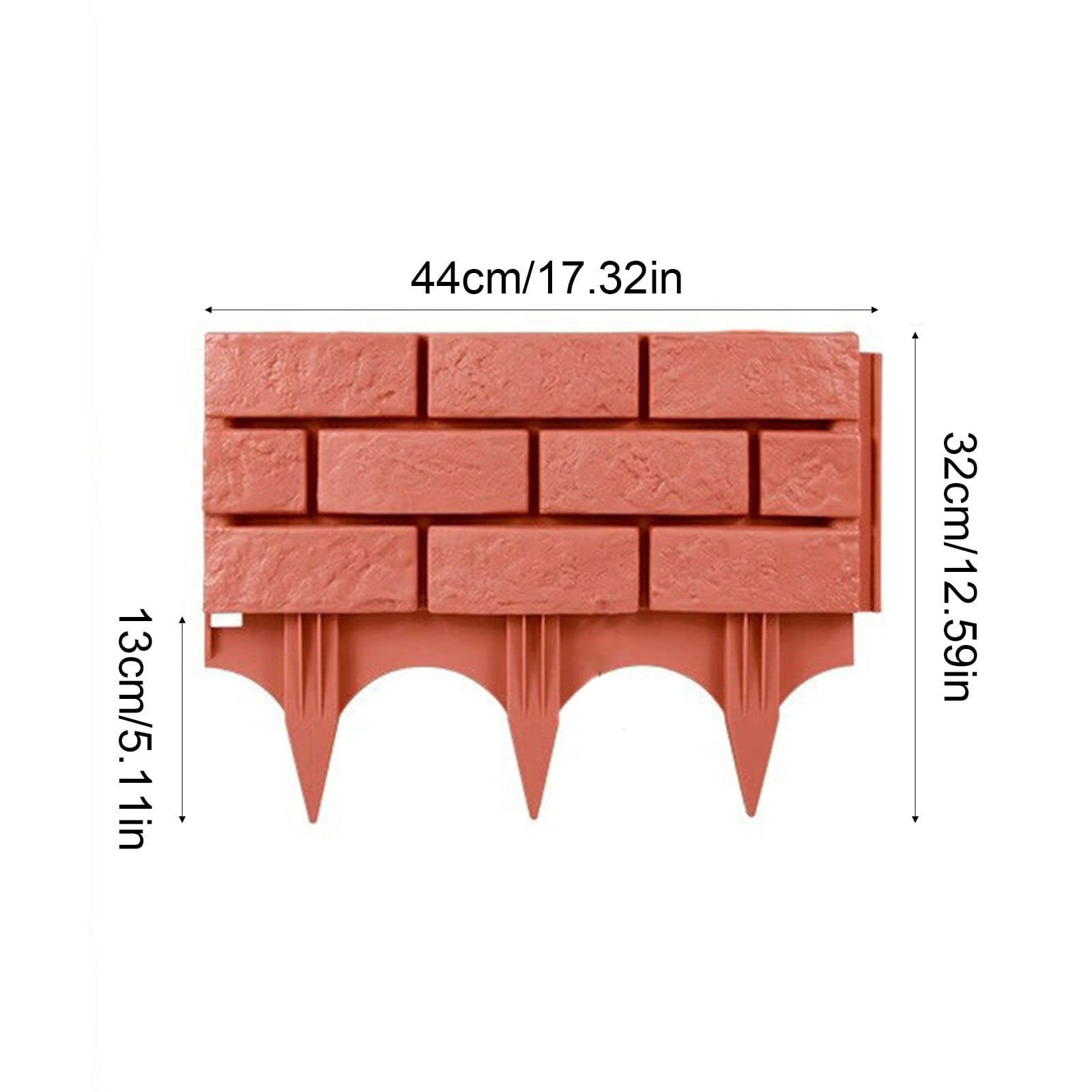 Plastic Garden Fence Panel, Modular Connectable Picket Fencing for Villa Courtyard & Vegetable Garden, Landscaping Border Edging, 17.32" x 12.6", AKLJWH