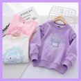 thumbnail image 1 of Anime Sanrioed Girl Long Sleeved T-Shirt Kuromi Melody Cinnamoroll Korean Style Spring Cute Kawaii Kids Clothing Pullover Tops, 1 of 5