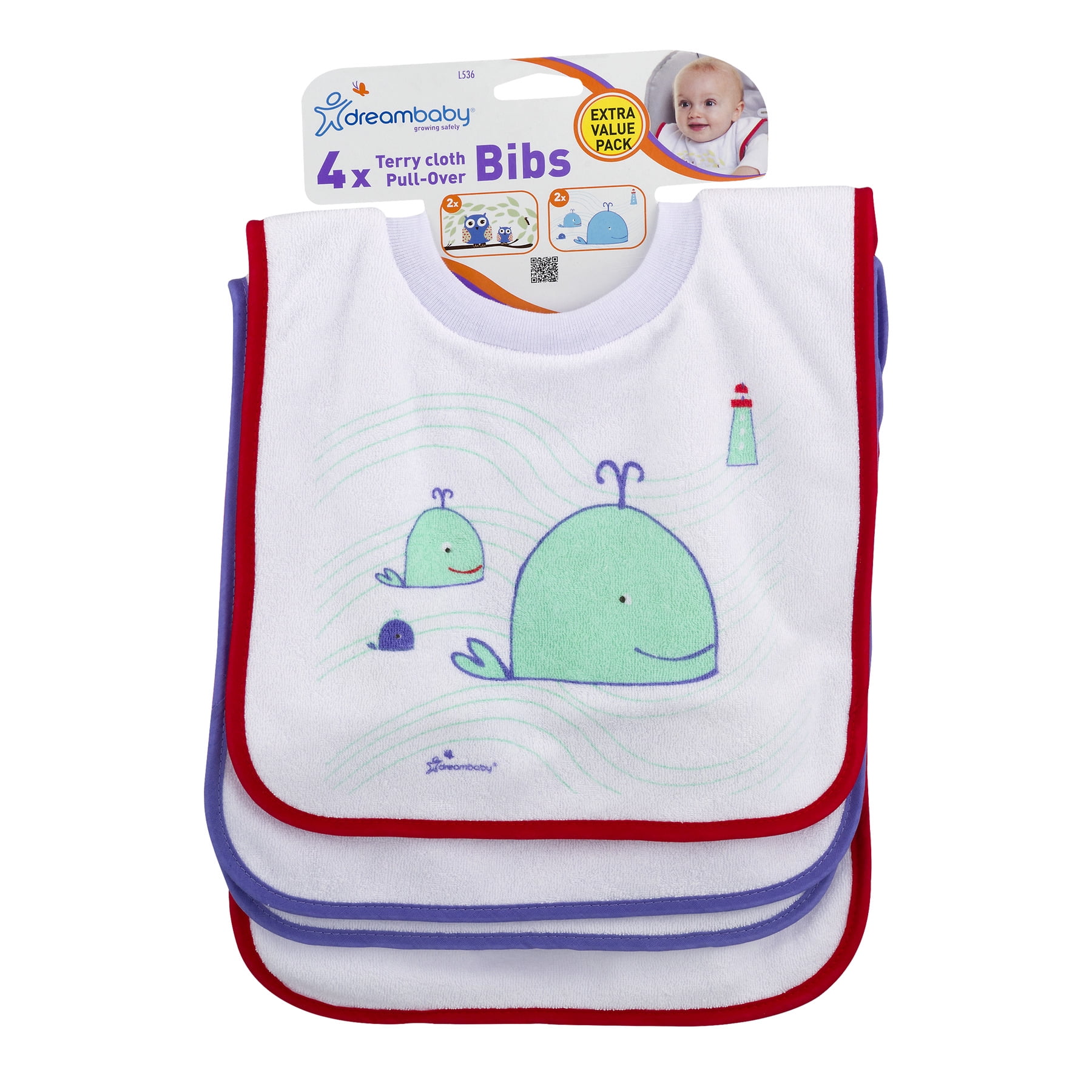 Pullover Bibs 4 Pack