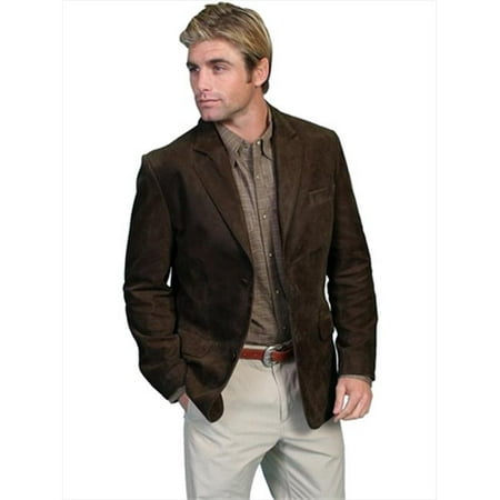 Scully 401-63-M Mens Leather Wear Western Blazer, Brown, Medium