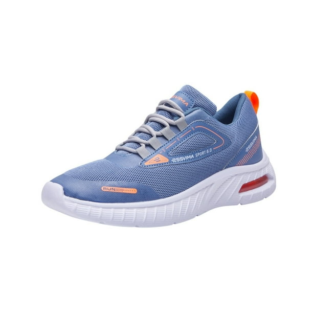 Tenis Deportivos Casuales Mujer Textil Stretch Lila Con Azul