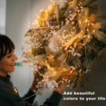 thumbnail image 4 of Guirnalda de luces YZhouD a pilas (2 unidades, 5 m, 50 LED, alambre de cobre plateado, luces brillantes para Halloween, Navidad, dormitorio, interior, exterior, boda, dormitorio, decoración (blanco, 4 of 7