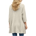thumbnail image 5 of Oksale Womens Long Cardigan Lightweight Soft Cozy 3/4 Length Sleeve Ribbed Knit Cardigans Tops Open Front Sweaters Winter Clothes Beige M, 5 of 5