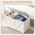 thumbnail image 4 of HOMCOM Storage Chest for Living Room, Wooden Box, 31.5"W, White, 4 of 10