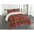 thumbnail image 3 of Ambesonne Plaid Quilted Bedspread Set 3 Pcs, European Cultural Pattern, King Size, Multicolor, 3 of 5